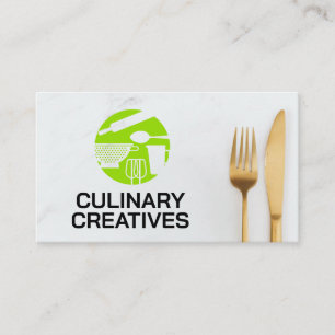 Baking Tools Logo Silverware Business Card