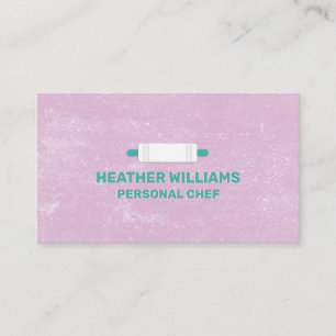 Baking Tools Purple Texture Background Business Card