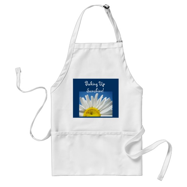Baking Up Sunshine aprons Blue Sky Daisy Floral (Front)