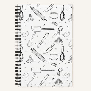 Baking Utensil Patterned Notebook