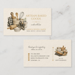 Baking Utensils Artisan Baker Bakery  Business Card