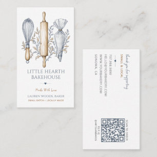 Baking Utensils Baker Bakery Pastry Chef Business Card