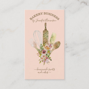 Baking utensils Catering Cook Chef vertical cute Business Card