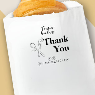 Baking Utensils Thank You Business Name Bakery Self-inking Stamp