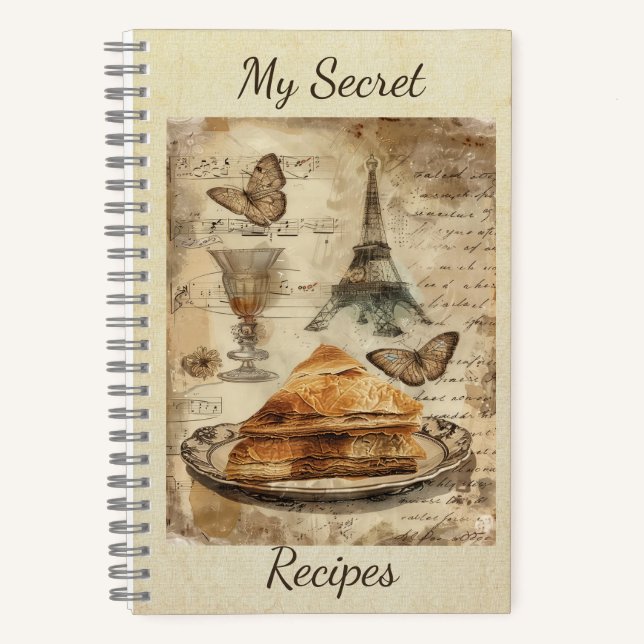 Baklava Ephemera Collage Art Notebook (Front)