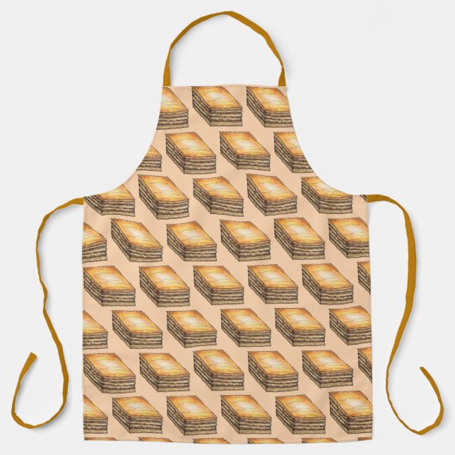 Baklava Sweet Filo Honey Dessert Pastry Greek Food Apron (Front)