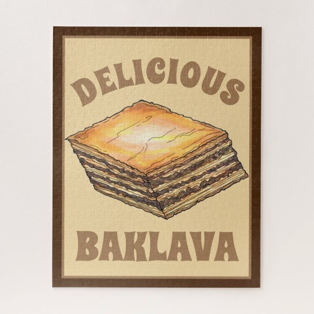 Baklava Sweet Filo Honey Dessert Pastry Greek Food Jigsaw Puzzle (Vertical)