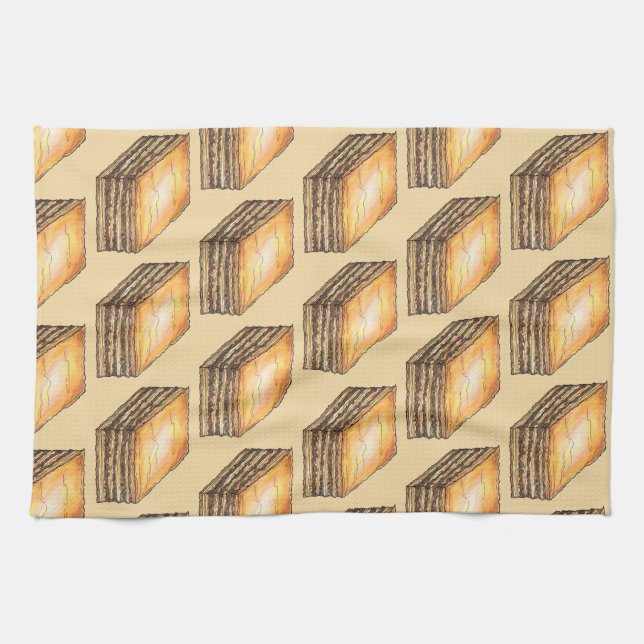 Baklava Sweet Filo Honey Dessert Pastry Greek Food Tea Towel (Horizontal)
