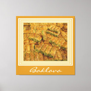 Baklava Wrapped Canvas Print