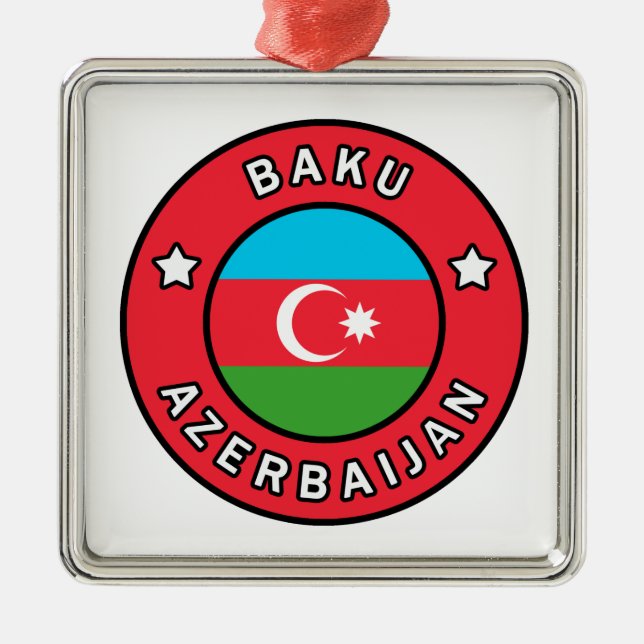 Baku Azerbaijan Metal Tree Decoration (Front)
