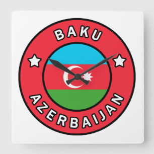 Baku Azerbaijan Square Wall Clock