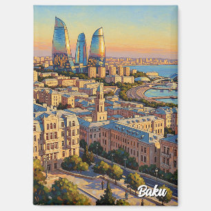 Baku Azerbaijan Travel  Magnet