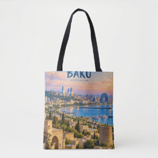 Baku Painterly Travel Art Tote Bag