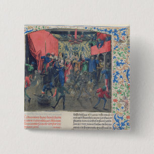 Bal des Ardents', Charles being saved 15 Cm Square Badge