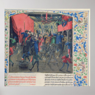 Bal des Ardents', Charles being saved Poster