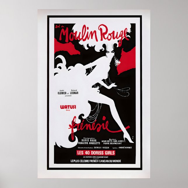 Bal du Moulin Rouge Frénésie by Rene Gruau Poster (Front)