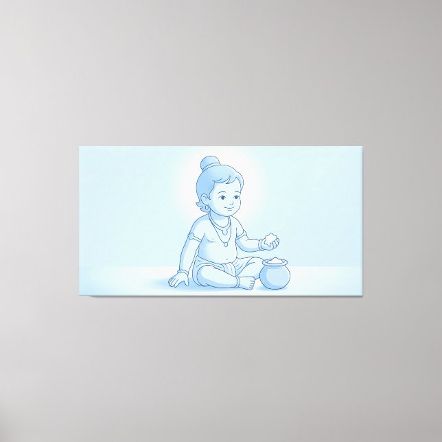 Bal Krishna Canvas Print (Front)