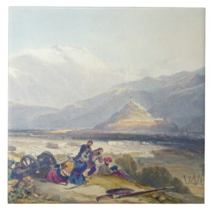 Bala Hissar and City of Kabul with the British Can Tile