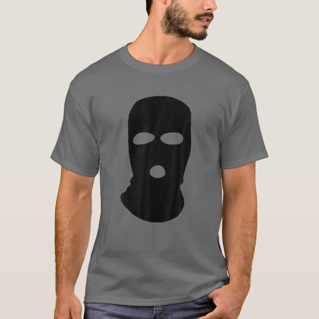 Balaclava Motif , Face Mask Hoodie, Masks Design T-Shirt (Front)