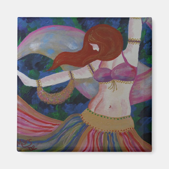 Baladi, Belly Dancer Beautiful Art Magnets (Front)
