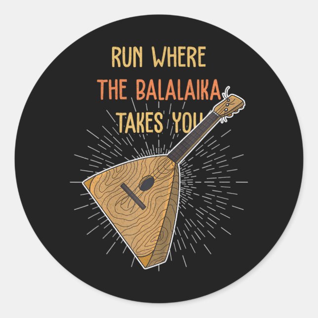 Balalaika Balalaika player Musical instrument Classic Round Sticker (Front)