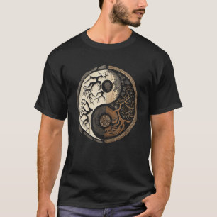 Balance and Harmony Yin Yang Symbol Nature Forest T-Shirt