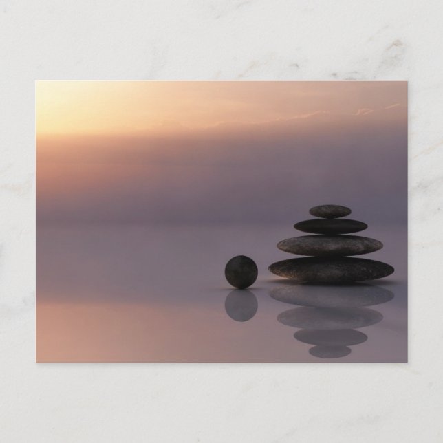 Balance and Meditation Cairn Postcard (Front)