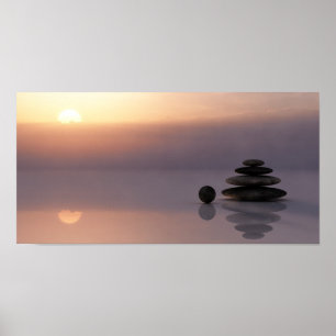 Balance and Meditation Cairn Poster