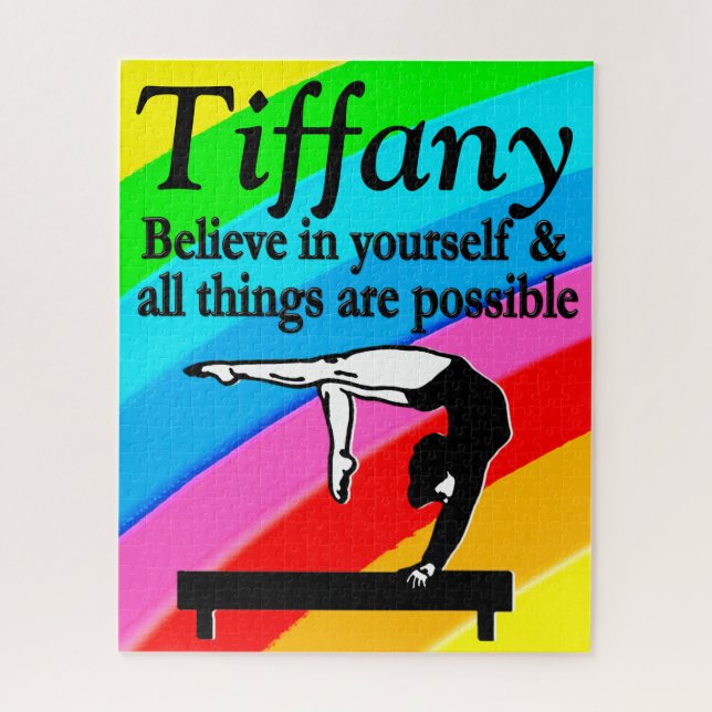 BALANCE BEAM GYMNASTICS PERSONALIZED PUZZLE (Vertical)