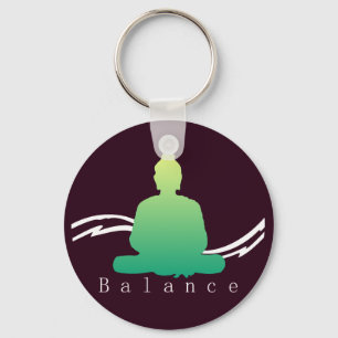 "Balance" Beautiful Buddha. Key Ring