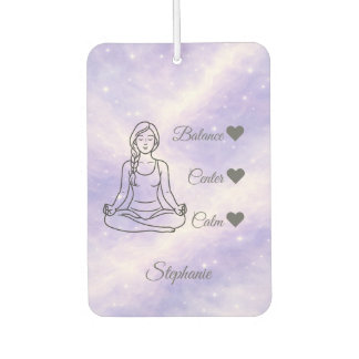 Balance Centre Calm Wellness Custom Name Car Air Freshener