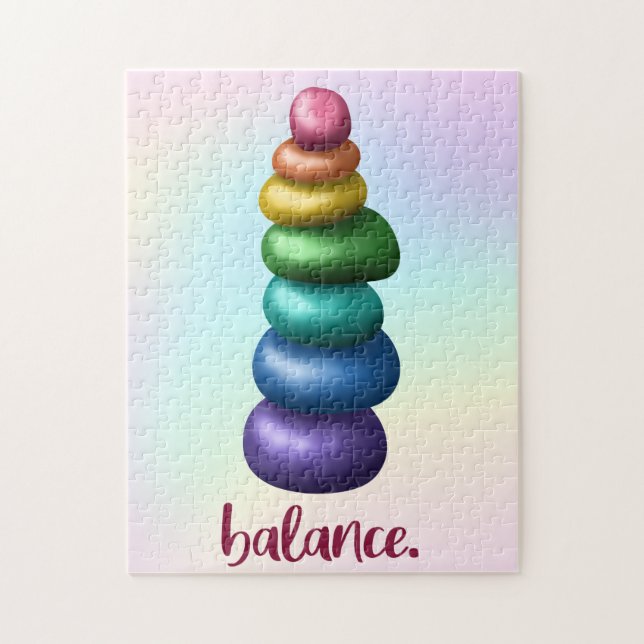 Balance. Challenging Rainbow Puzzle (Vertical)