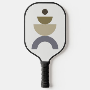 Balance - colourful Mid Century geometric shapes Pickleball Paddle