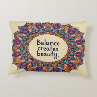 Balance Creates Beauty – Inspirational Decorative Cushion
