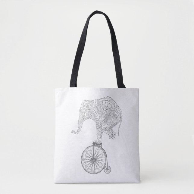 Balance Elephant Tote Bag (Front)