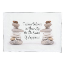 Balance of life zen stones slogan canvas print T-S