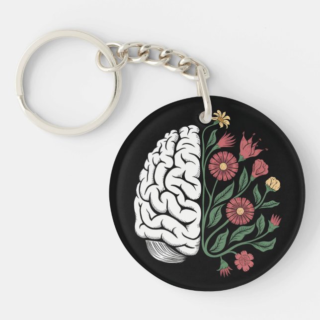 Balance of Mind: Nature Meets Intellect Key Ring (Front)