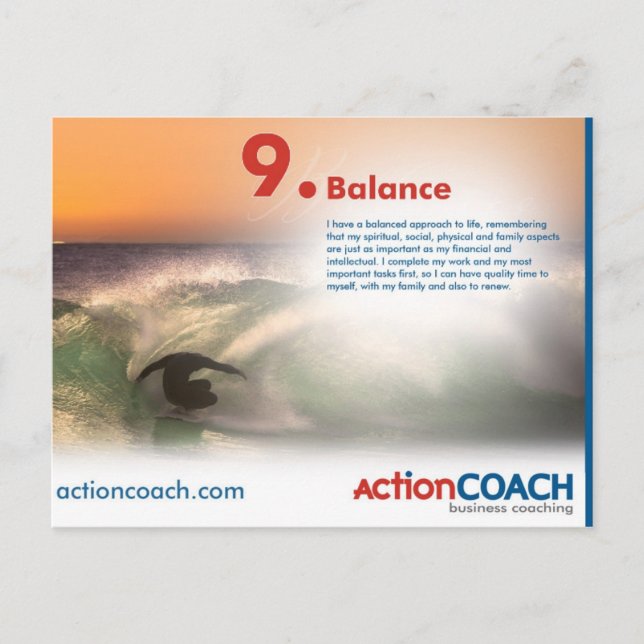 Balance Post Card - 14 Points of Culture (Front)