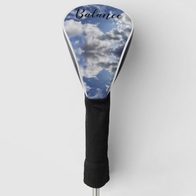 Balance reflections white clouds in Cornish sky Golf Head Cover (Front)