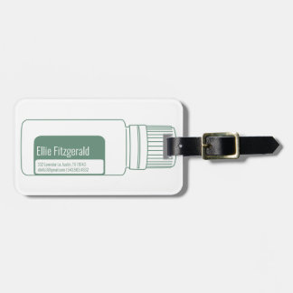 Balance Teal Essential Oil Bottle Luggage Tag