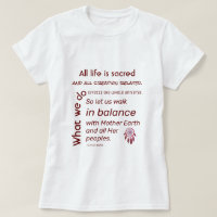 Balance with Mother Earth Native American Quote