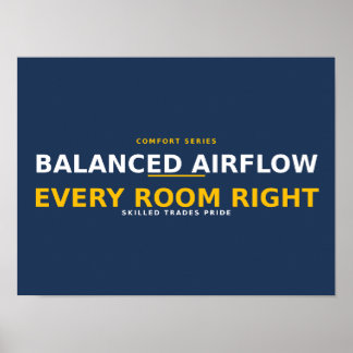 Balanced Airflow Every Room Right — Skilled Trades Poster