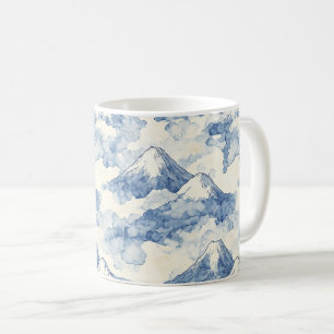 Balanced Blue White Mountains Snow Coffee Mug