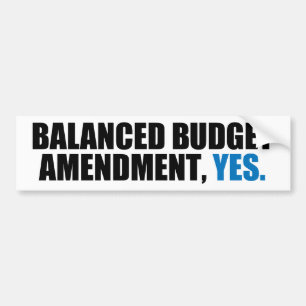 Balanced Budget Amendment Bumper Sticker