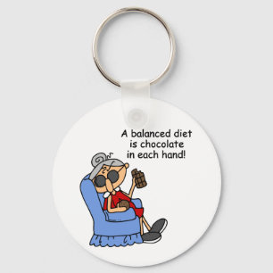 Balanced Chocolate Diet Key Ring