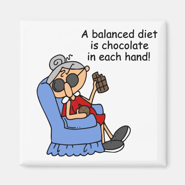 Balanced Chocolate Diet Magnet (Front)