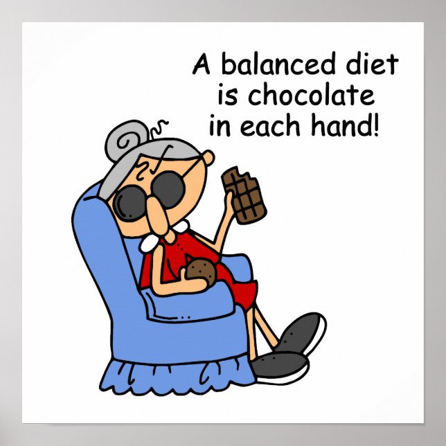 Balanced Chocolate Diet Poster (Front)