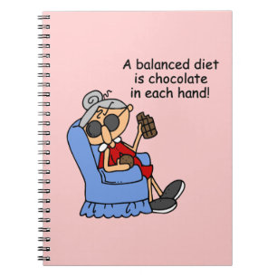 Balanced Chocolate Diet Spiral Notebook