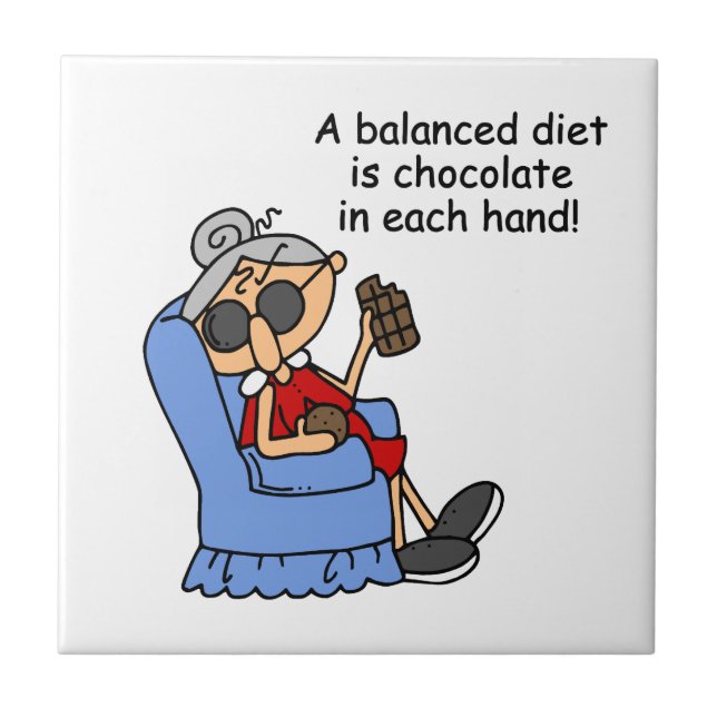 Balanced Chocolate Diet Tile (Front)