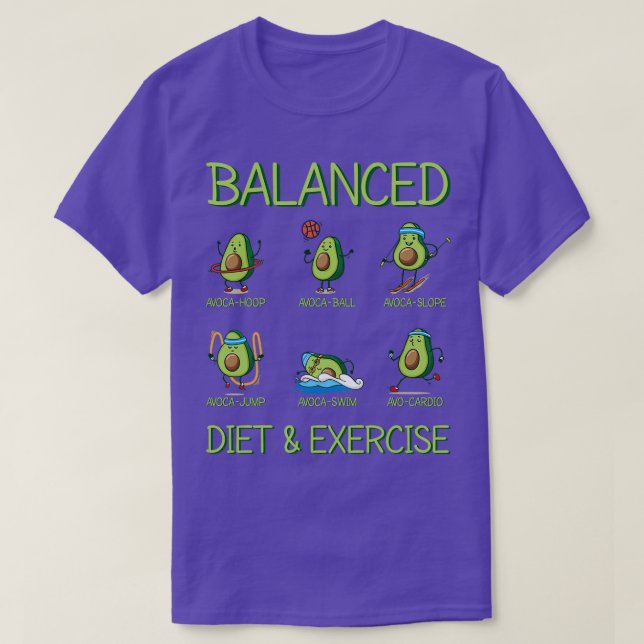 Balanced diet and exercise T-Shirt (Design Front)